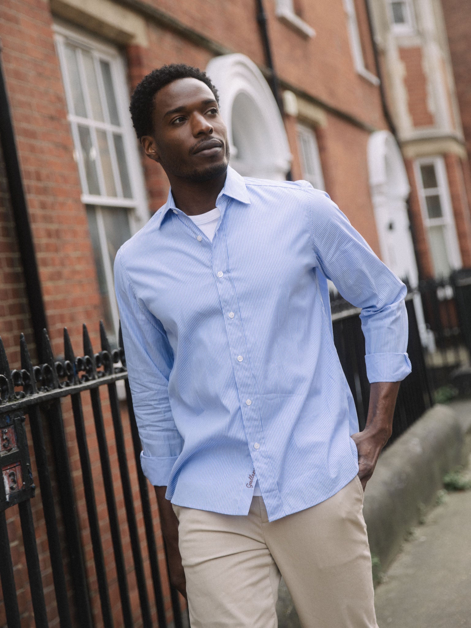 Modelshot / Light Blue Stripe / Detail